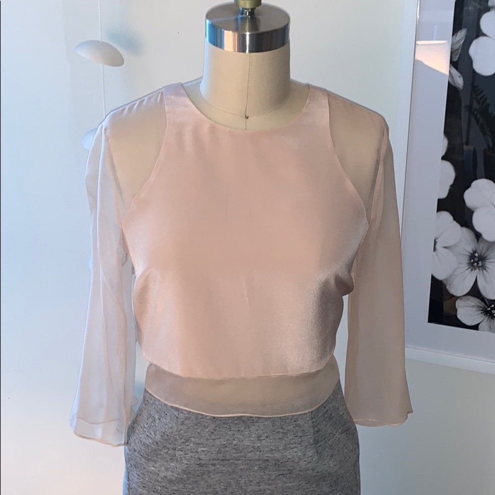 Elizabeth and James silk crop top